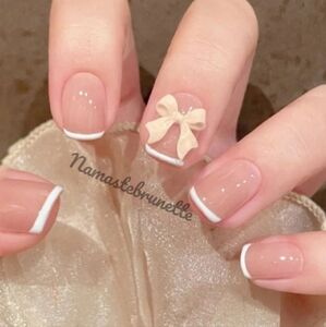 2/$16 3D Bows French Manicure Press On Nails
